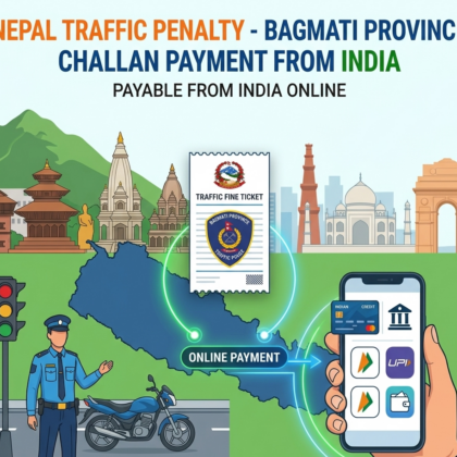 Nepal Traffic Penalty - Bagmati Province Challan Payment from India