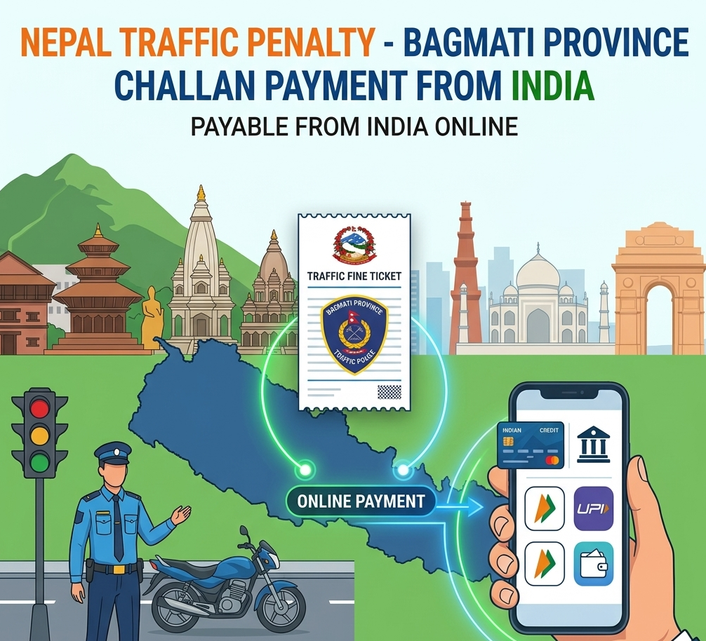 Nepal Traffic Penalty - Bagmati Province Challan Payment from India